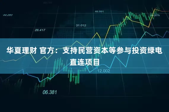 华夏理财 官方：支持民营资本等参与投资绿电直连项目